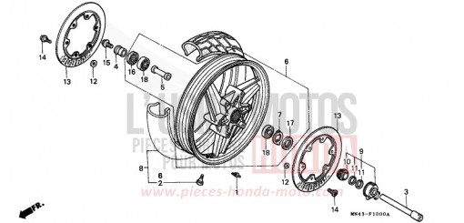 ROUE AVANT CBR600FL de 1990